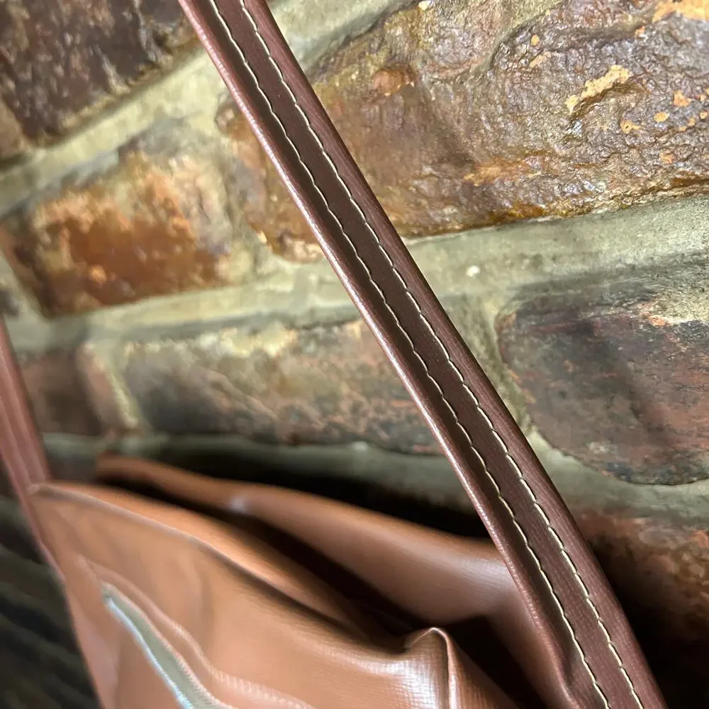 Bilora Vintage Brown Leather Camera Bag Case Tote Shoulder Strap